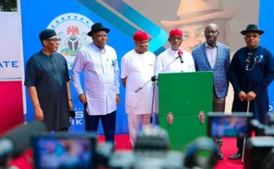 COMMUNIQUE OF THE MEETING OF THE BRACED (SOUTH-SOUTH) GOVERNORS COUNCIL HELD AT THE RIVERS STATE GOVERNMENT HOUSE, PORT HARCOURT ON MONDAY 4TH OCTOBER 2021.