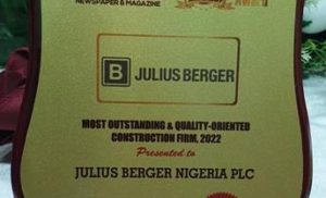 JULIUS BERGER WINS MOST OUTSTANDING AND QUALITY-ORIENTED CONSTRUCTION COMPANY AWARD