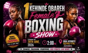 24 FEMALE BOXERS STEP INTO RING AS KEHINDE JOY OBAREH BOXING SHOW BEGINS IN LAGOS
